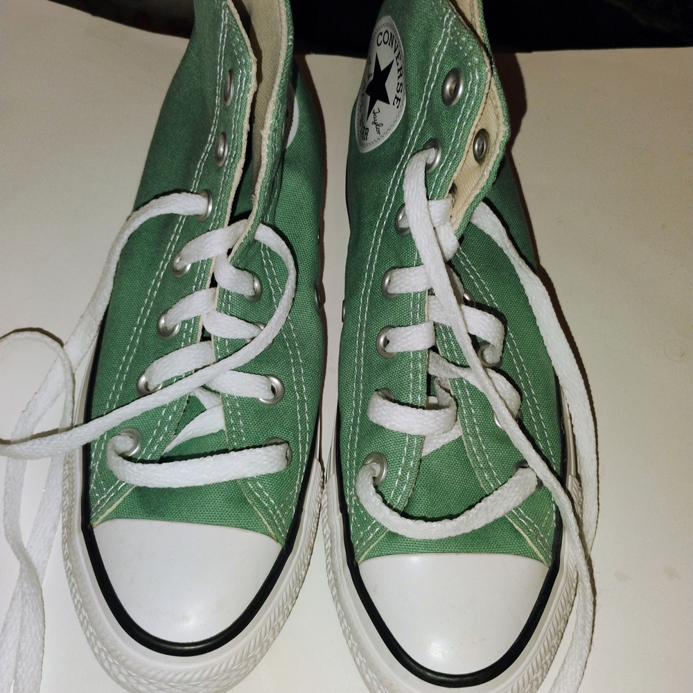 Converse Kids Green Canvas Sneakers